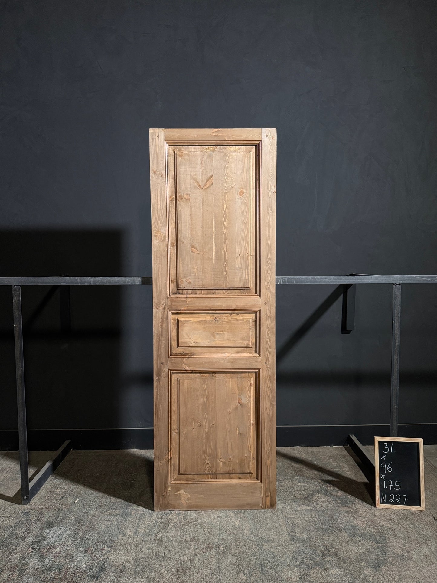 Handcrafted 3 Panel Solid Single Door - 31x96 - N227