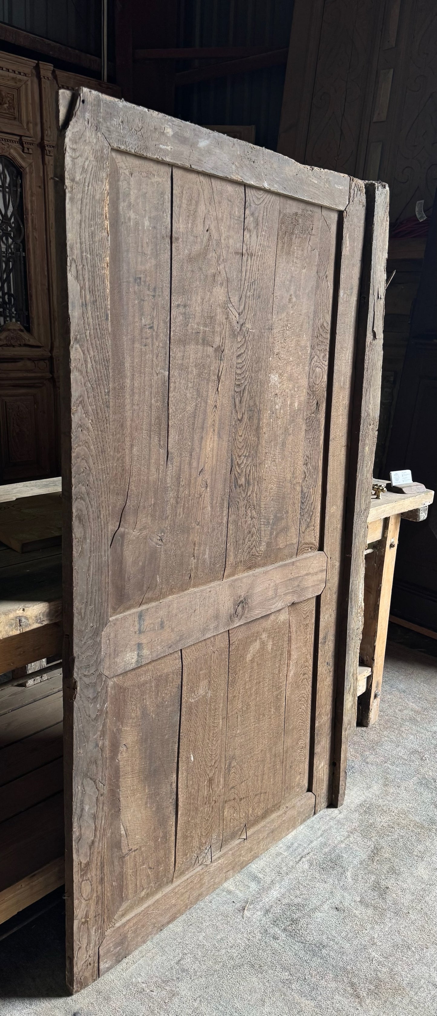 Primitive French Plank 2-Panel Antique Door - 33.25x62.5 - L243