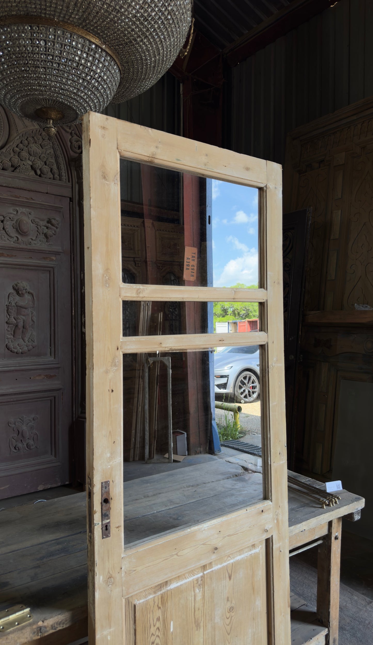 Antique Glass 3 Lite Single Door - 31x85.5 - L602