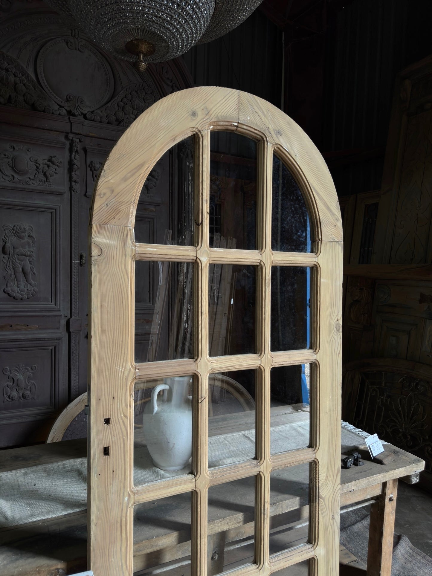 Full Lite Antique Arched Glass Single Door - 34.5x84.5 J201