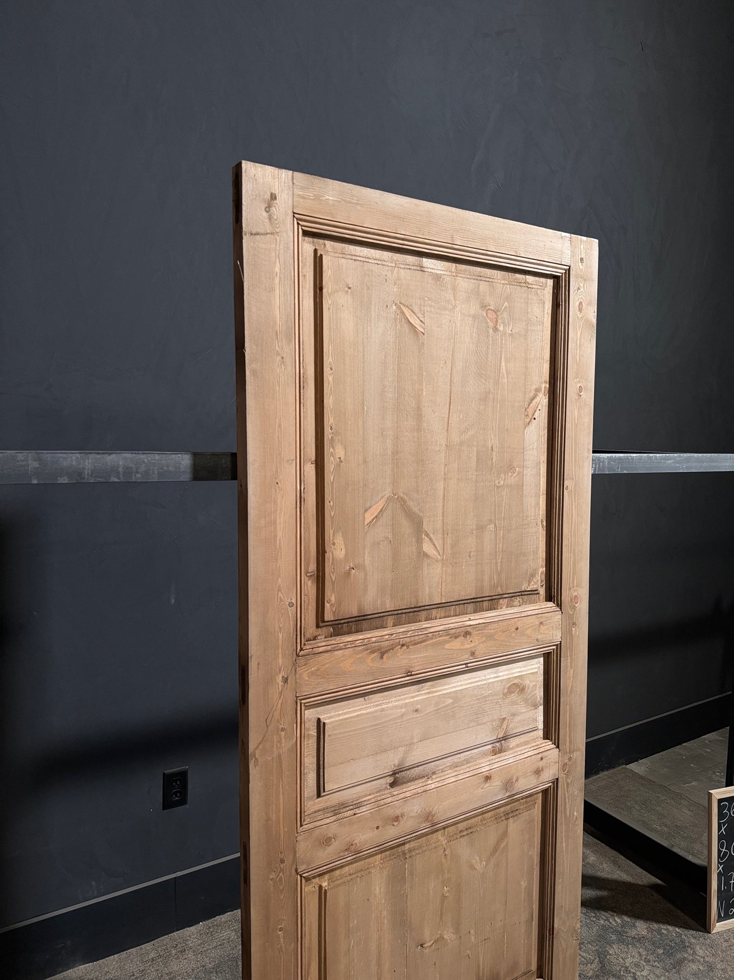 Handcrafted 3 Panel Solid Single Door - 36x80 N225