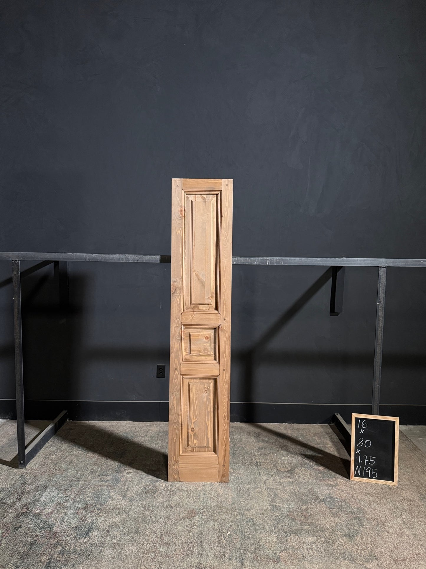 Handcrafted 3 Panel Solid Single Door - 16x80 - N195