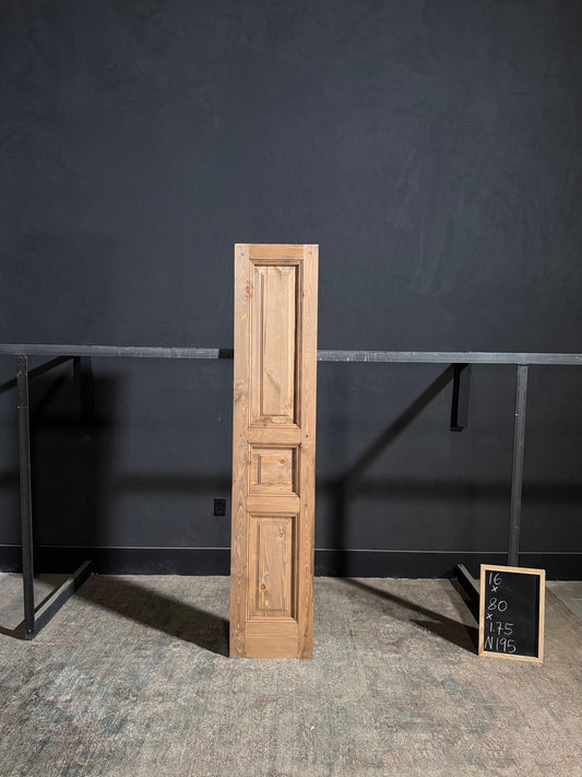 Handcrafted 3 Panel Solid Single Door - 16x80 - N195