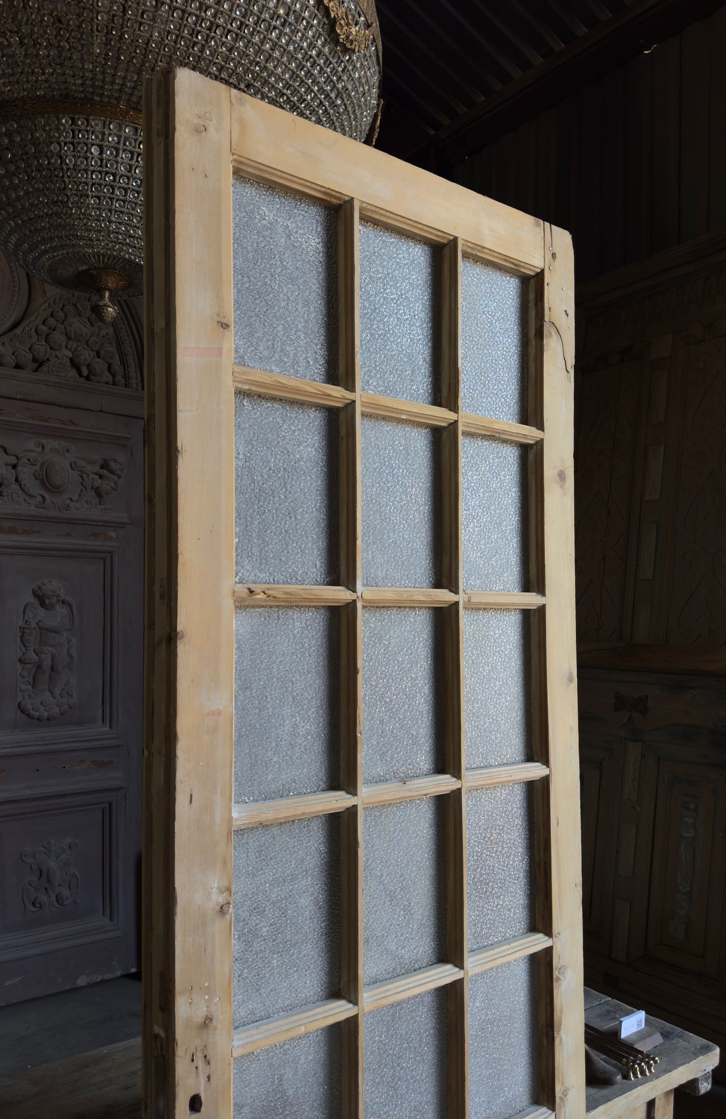 18 Lite Antique Glass Single Door - 33.5x98.5 - L110