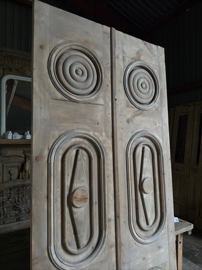 (The Oakley) Handcrafted European Style Solid Doors - 48x98.5 H214