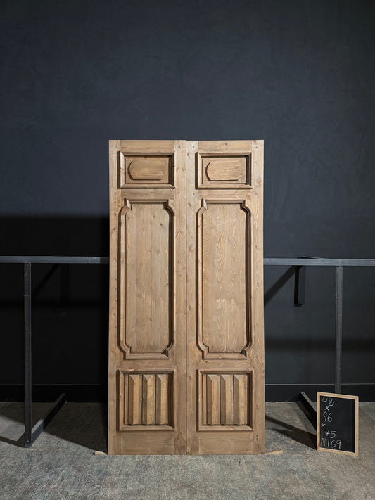 (The Allegra) Handcrafted Solid Wood Double Doors - 48x96 - N169