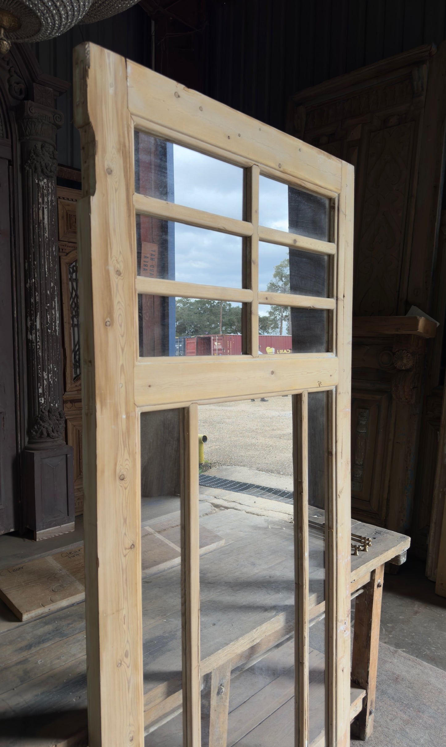 9 Lite Antique Glass Single Door - 35x80 - L231