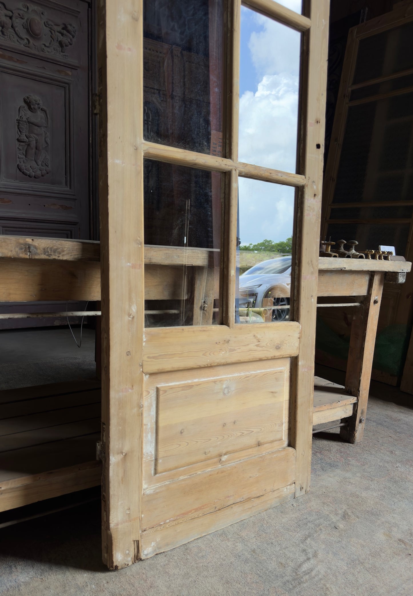 Antique Glass 6 Lite Door - 28x82 - L633