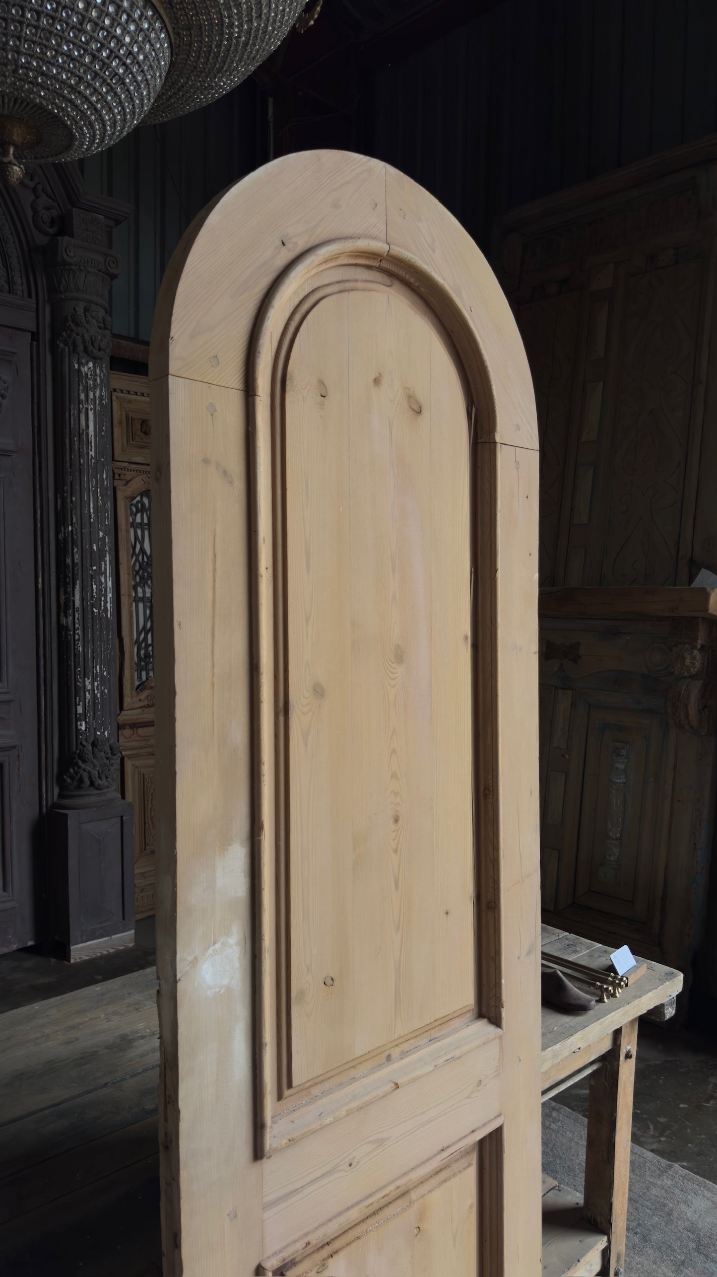 2 Panel Antique Solid Single Door - 28.5x88 - L153