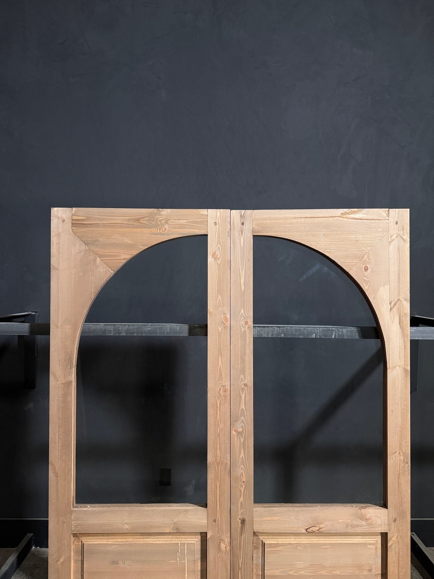 (Valencia) Handcrafted Arched Open Glass French Doors - 60x80 - N189