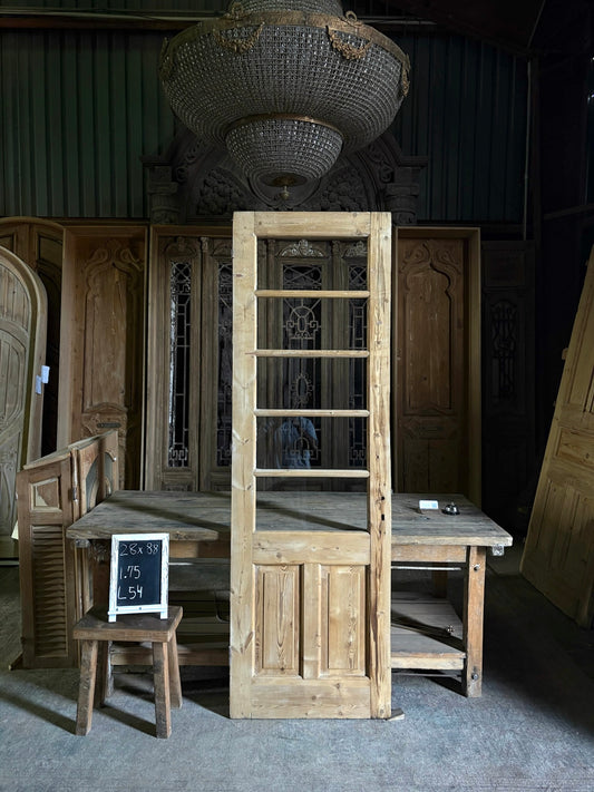 5 Lite Antique Glass Single Door - 28x88 - L54