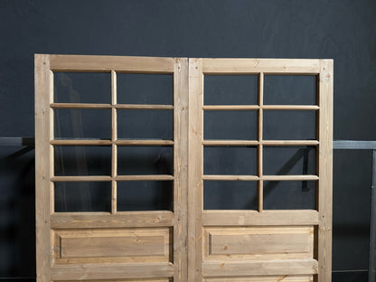 Handcrafted 8 Lite Glass French Doors - 72x80 - N187