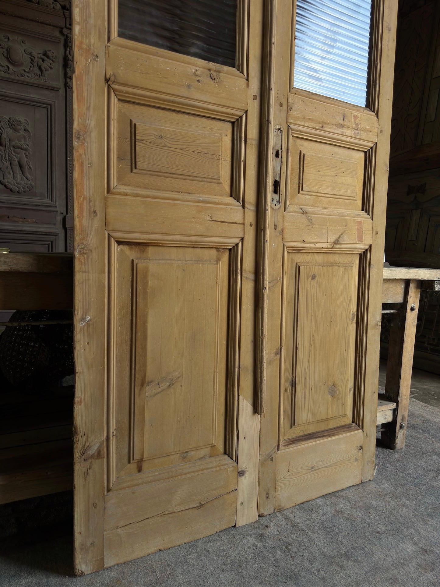 Glass Antique French Doors - 41.75x101 J557