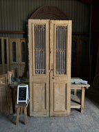 Simple Antique Iron French Doors - 39.75x92 J4