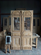 Petite Antique Iron French Doors - 47.25x85.25 H184
