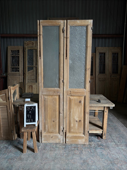 Antique Glass French Doors - 38x91 H51