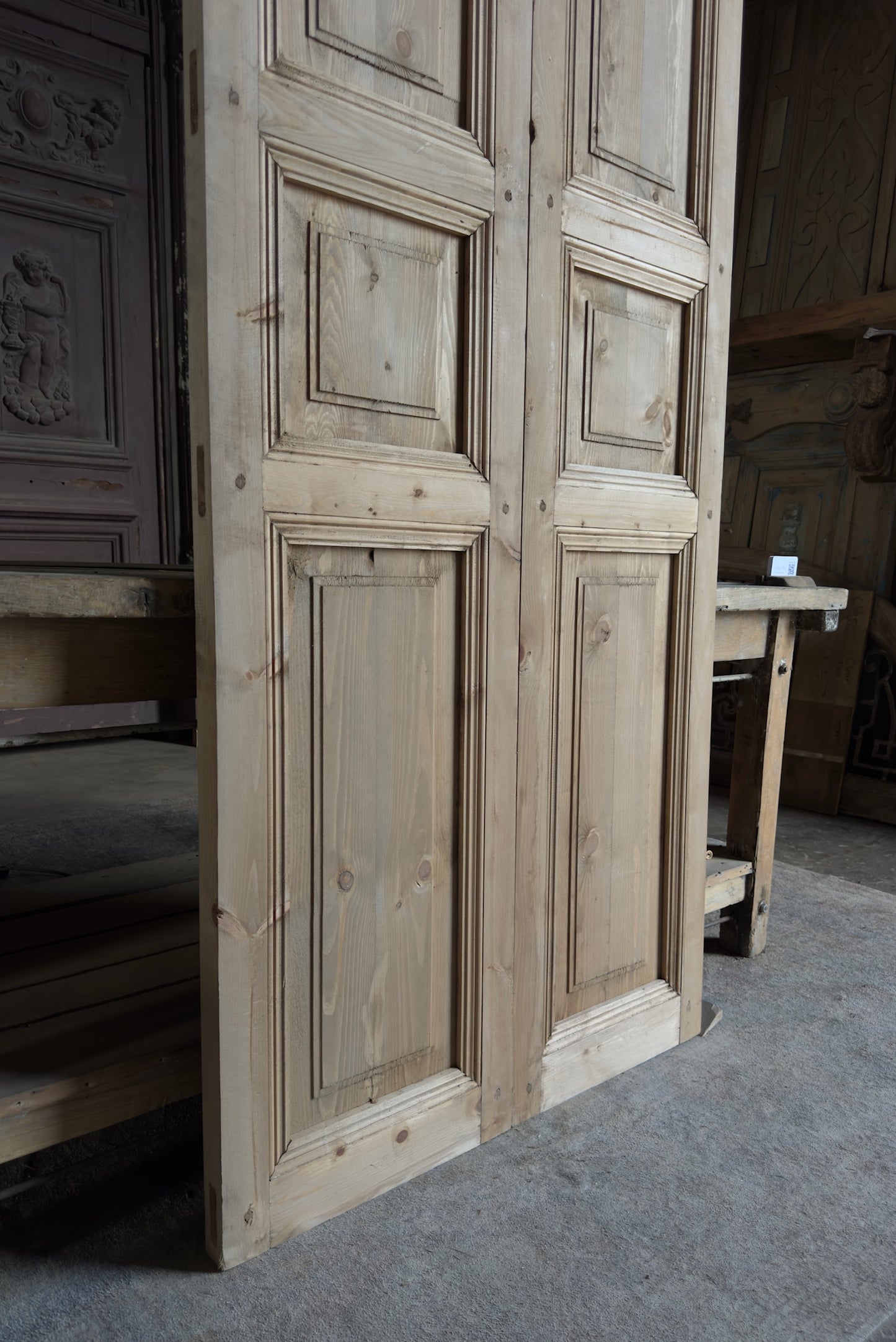Handcrafted 3 Panel Solid French Doors - 36x96 K21