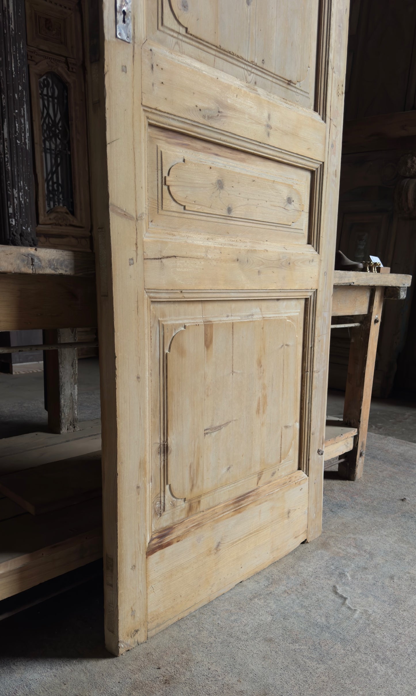 3 Panel Single Solid Antique Door - 29.5x89.5 - L168