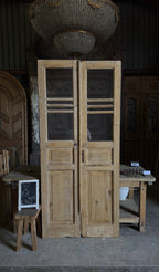 Antique Divided Glass French Doors - 40x88 - L312