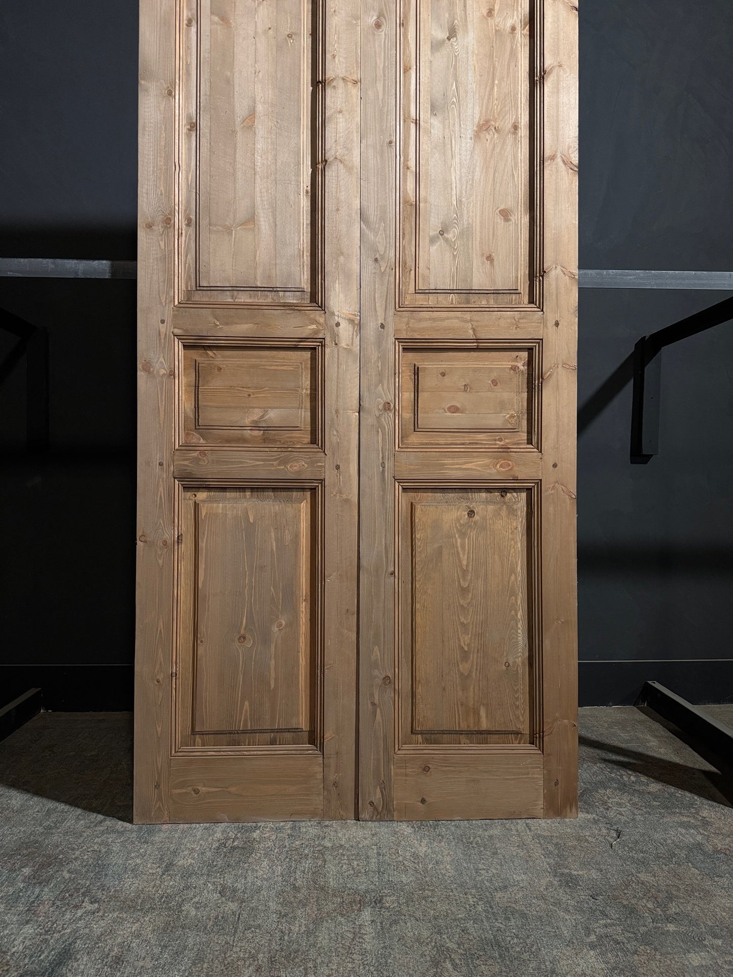 Handcrafted 3 Panel Solid French Doors - 48x96 - N214