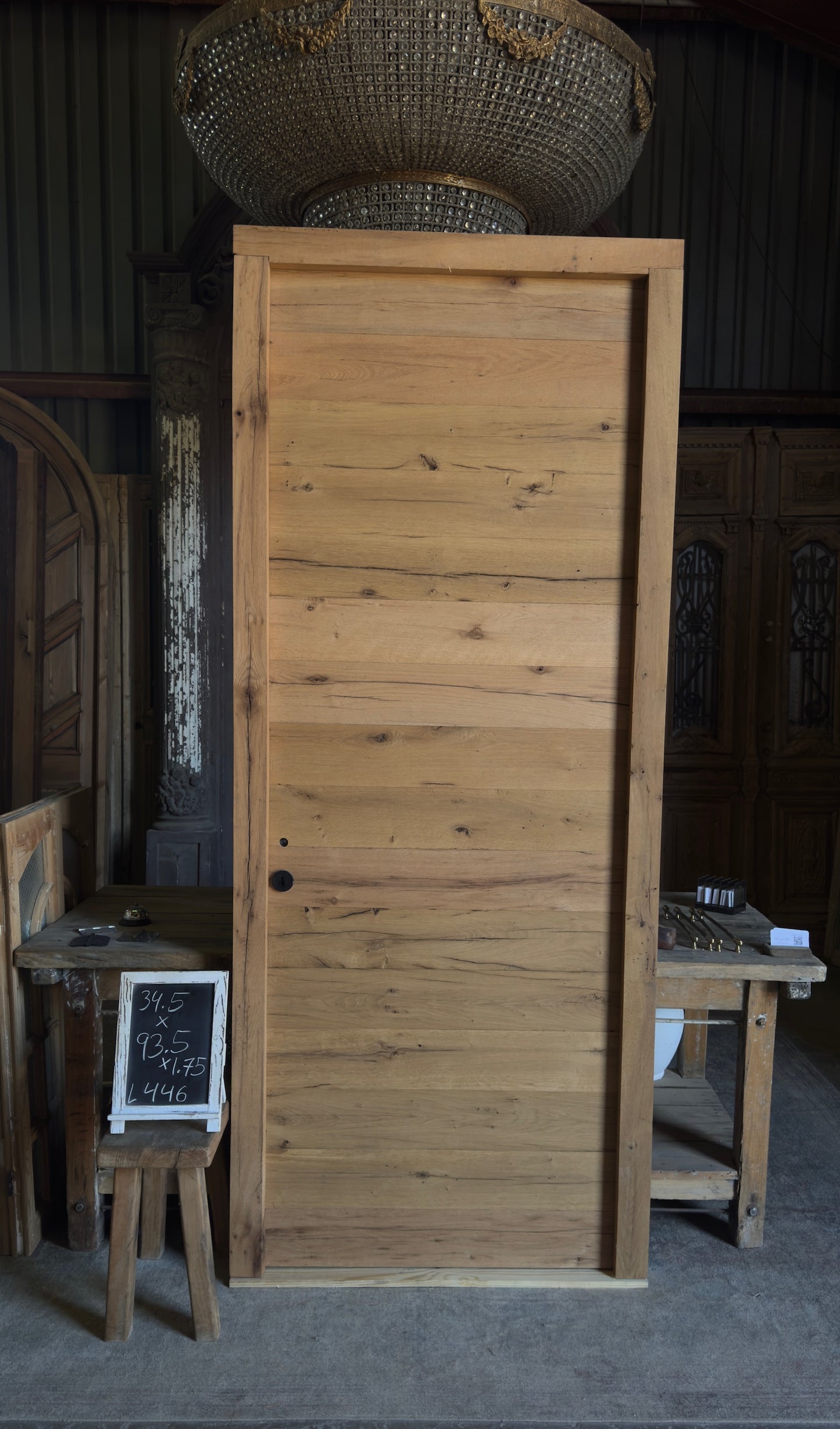 French Oak Plank Single Door - 34.5x93.5 - L446