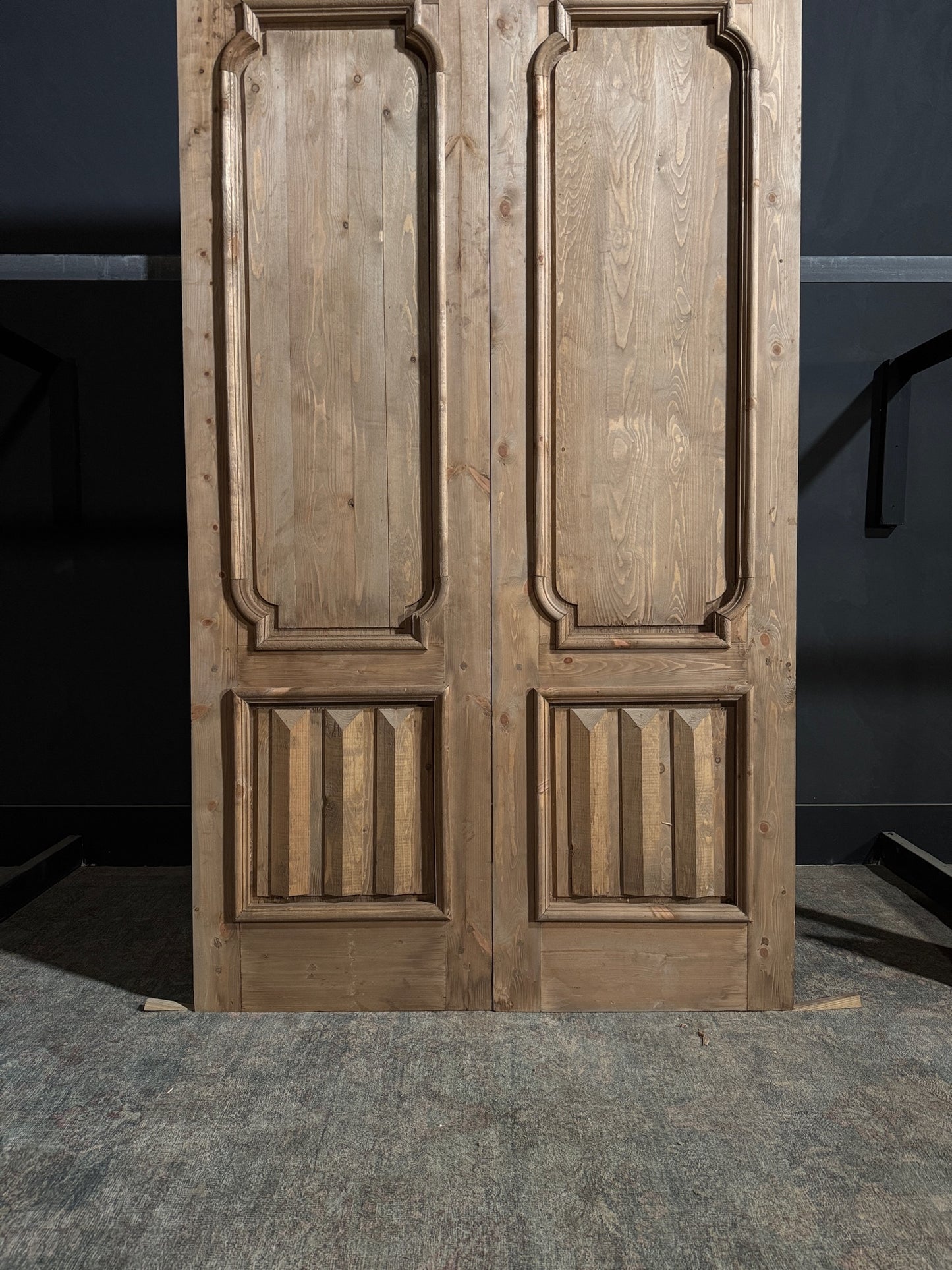 (The Allegra) Handcrafted Solid Wood Double Doors - 48x96 - N169