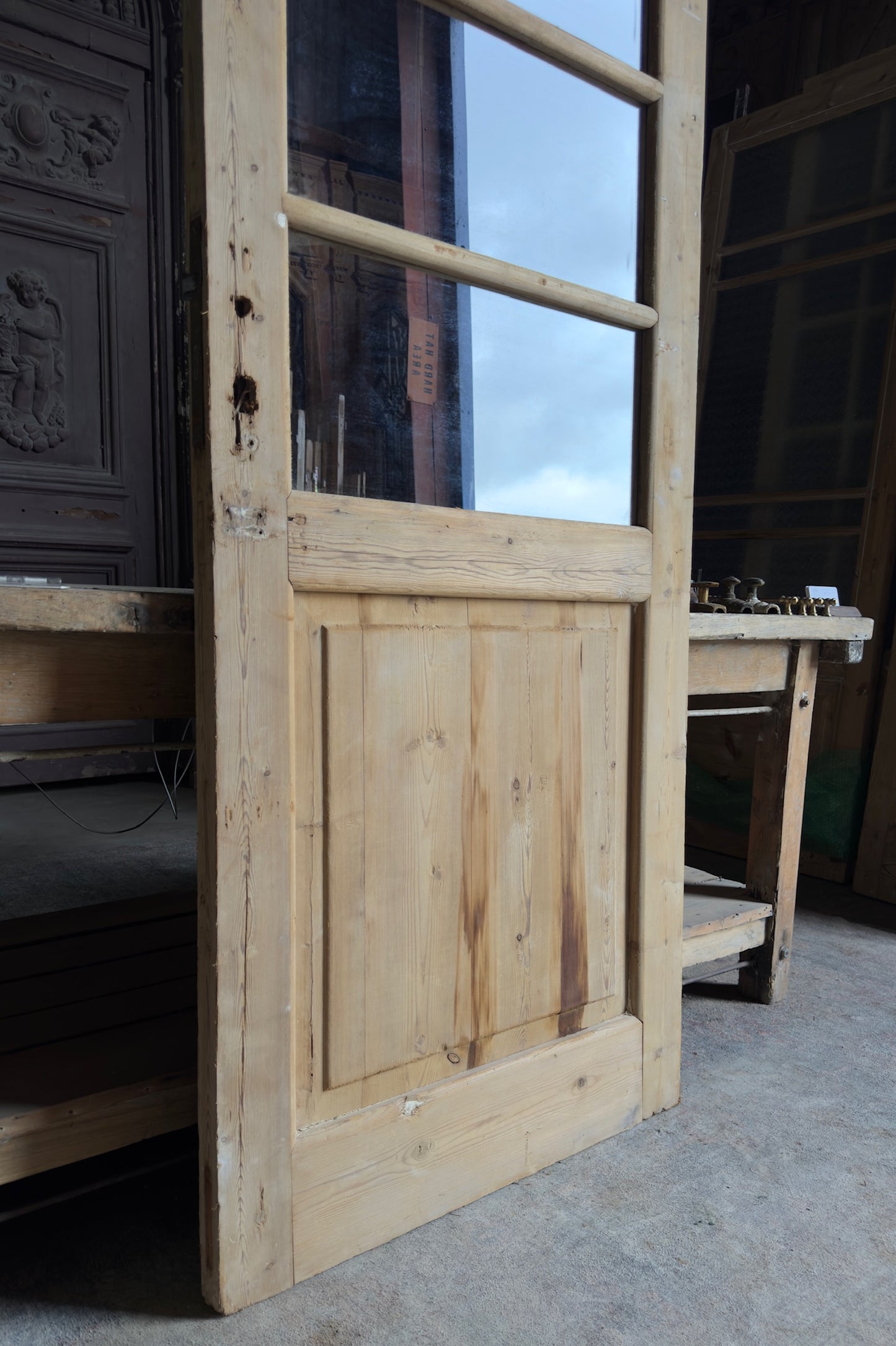 Antique Glass 4 Lite Door - 31.5x88 - L621