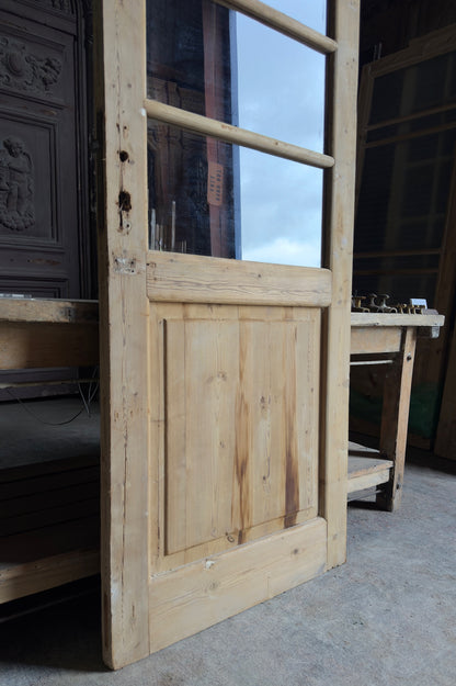 Antique Glass 4 Lite Door - 31.5x88 - L621