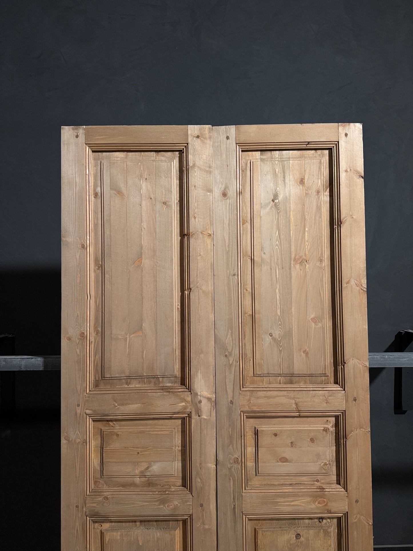 Handcrafted 3 Panel Solid French Doors - 48x96 - N214