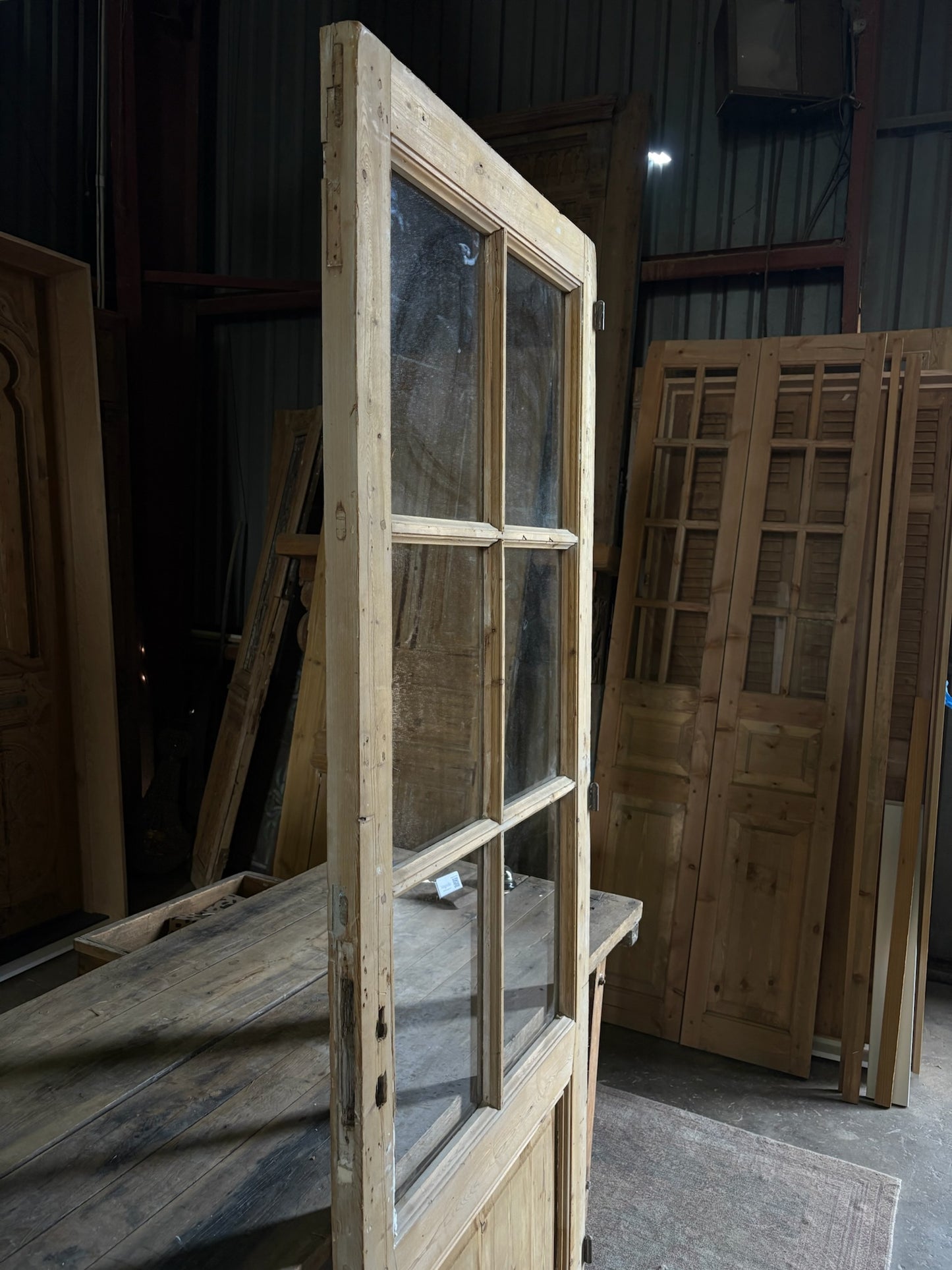 6 Lite Antique Glass Single Door - 32x85.5 - L72