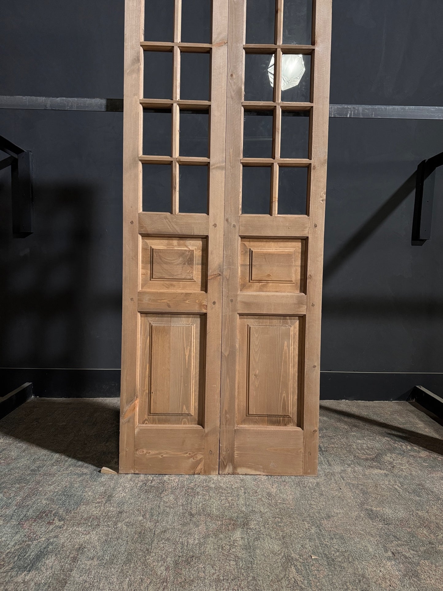 Handcrafted 8 Lite Glass French Doors - 32x80 - N203