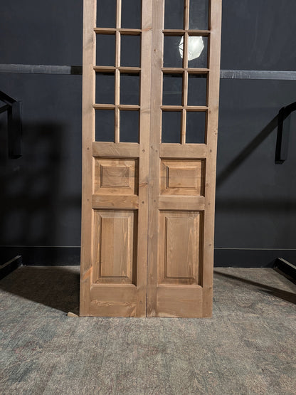 Handcrafted 8 Lite Glass French Doors - 32x80 - N203