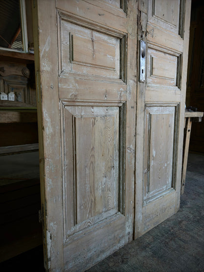 French 3 Panel Antique Pair - 43.50x101.25 A71
