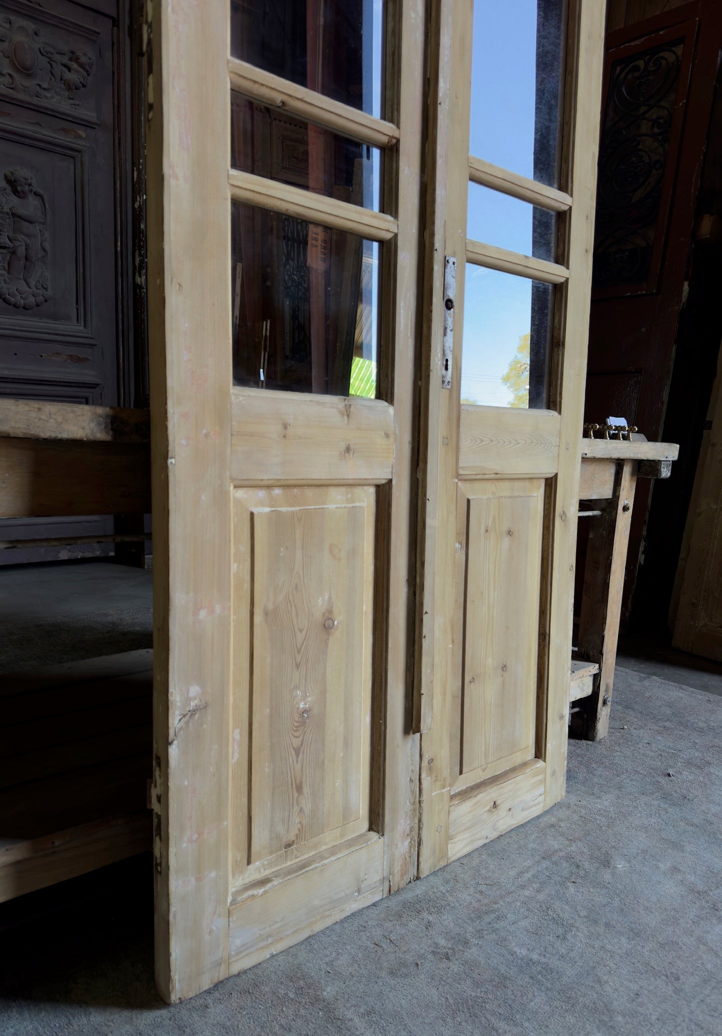 Glass Antique French Doors - 36.5x93.5 - L311