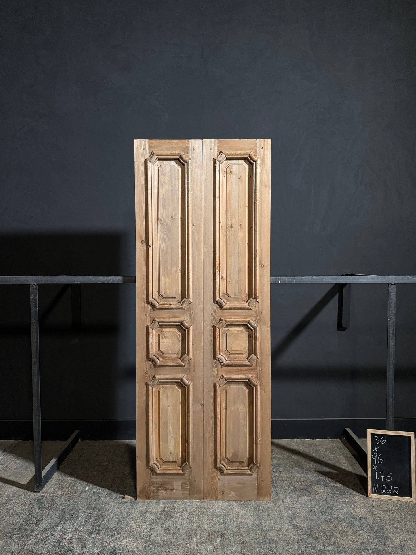 (The Edmund) Handcrafted Solid Wood French Doors - 36x96 N222