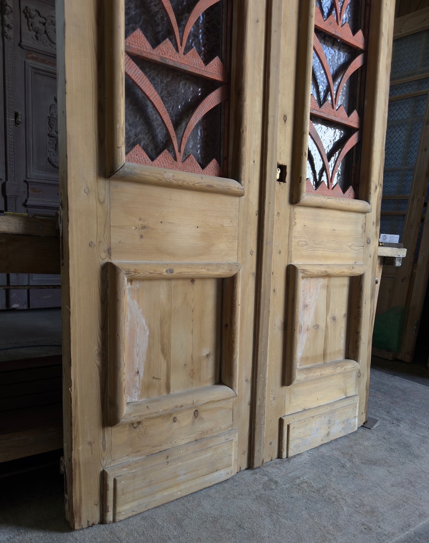 Antique Iron 2 Panel Double Doors - 51x99 - L668