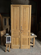 3 Panel Antique Solid French Doors - 45x100 K53