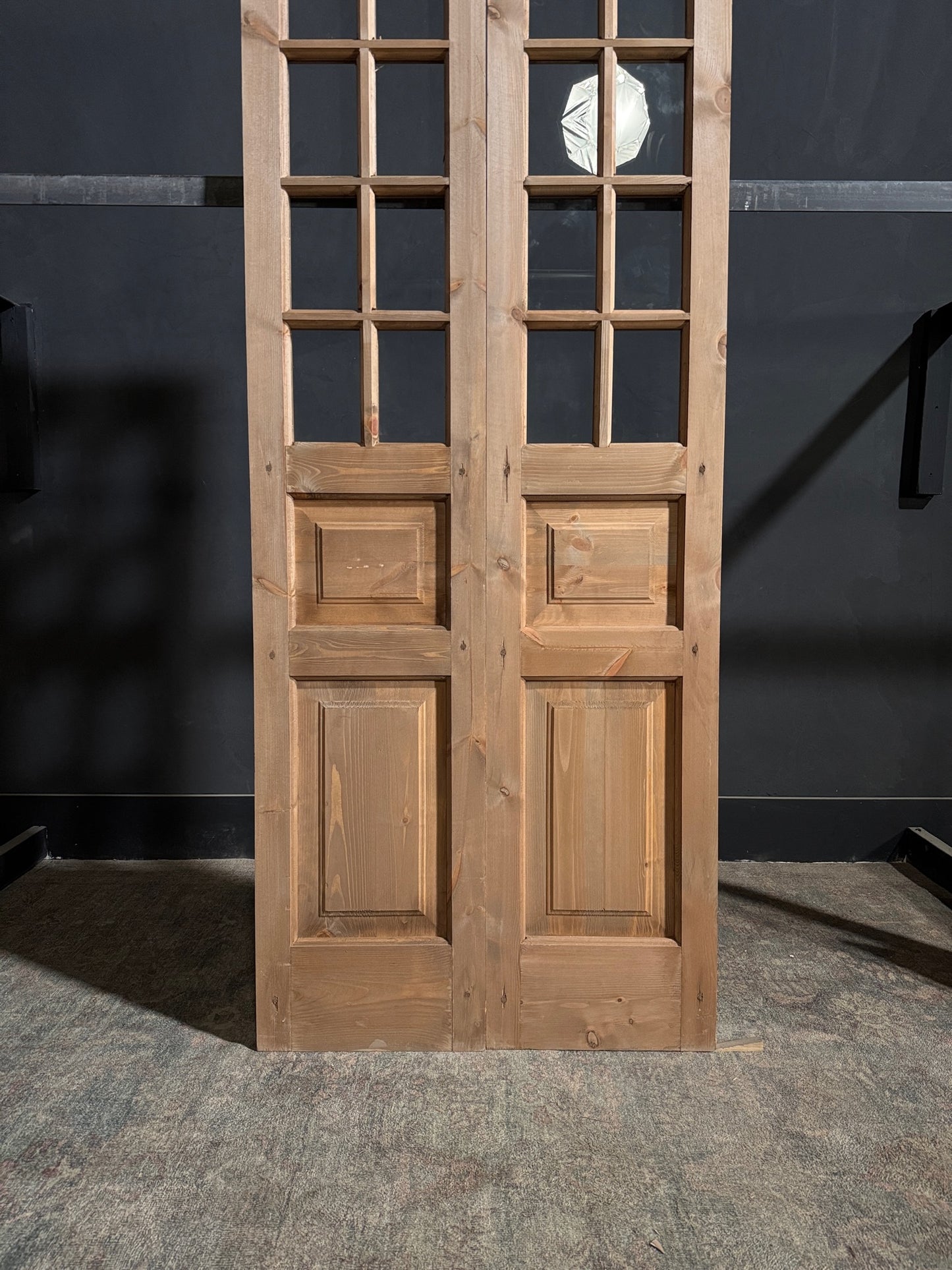 Handcrafted 8 Lite Glass French Doors - 32x80 - N203