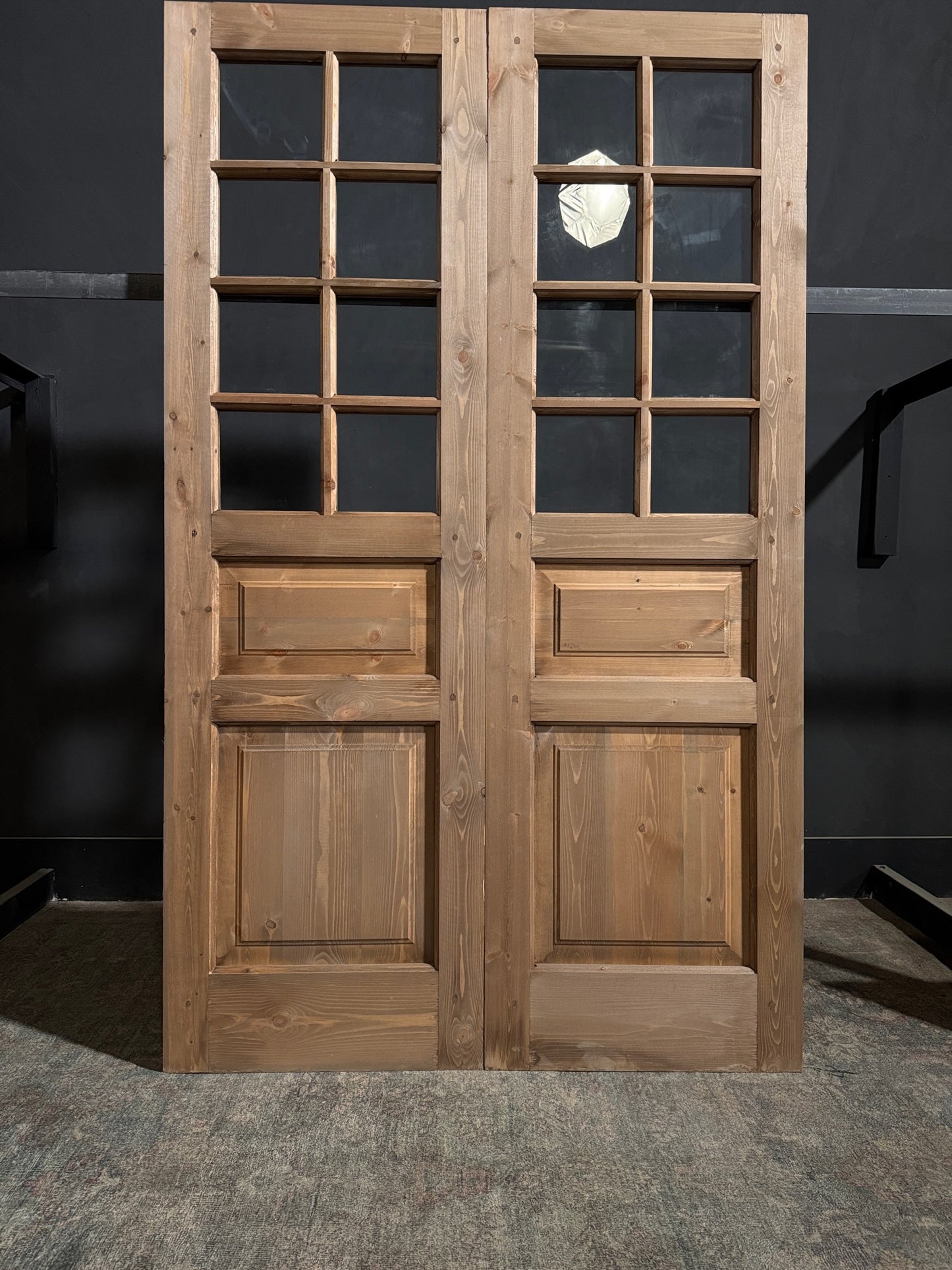 Handcrafted 8 Lite Glass French Doors - 48x80 - N212