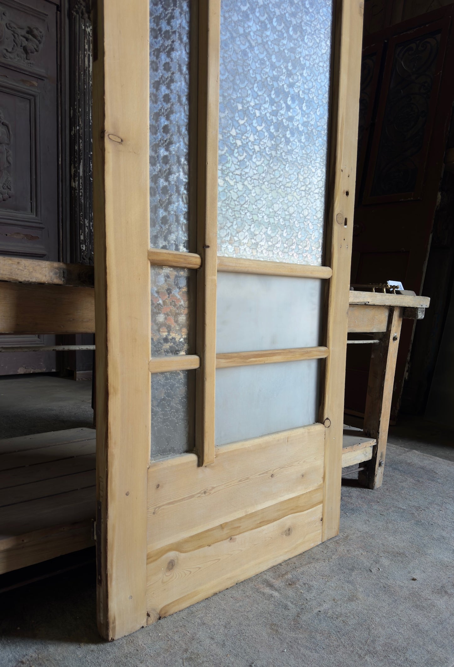 10 Lite Unique Antique Glass Single Door - 32x99.75 - L468