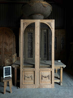 (Valencia) Handcrafted Arched Open Glass French Doors - 48x96 L52