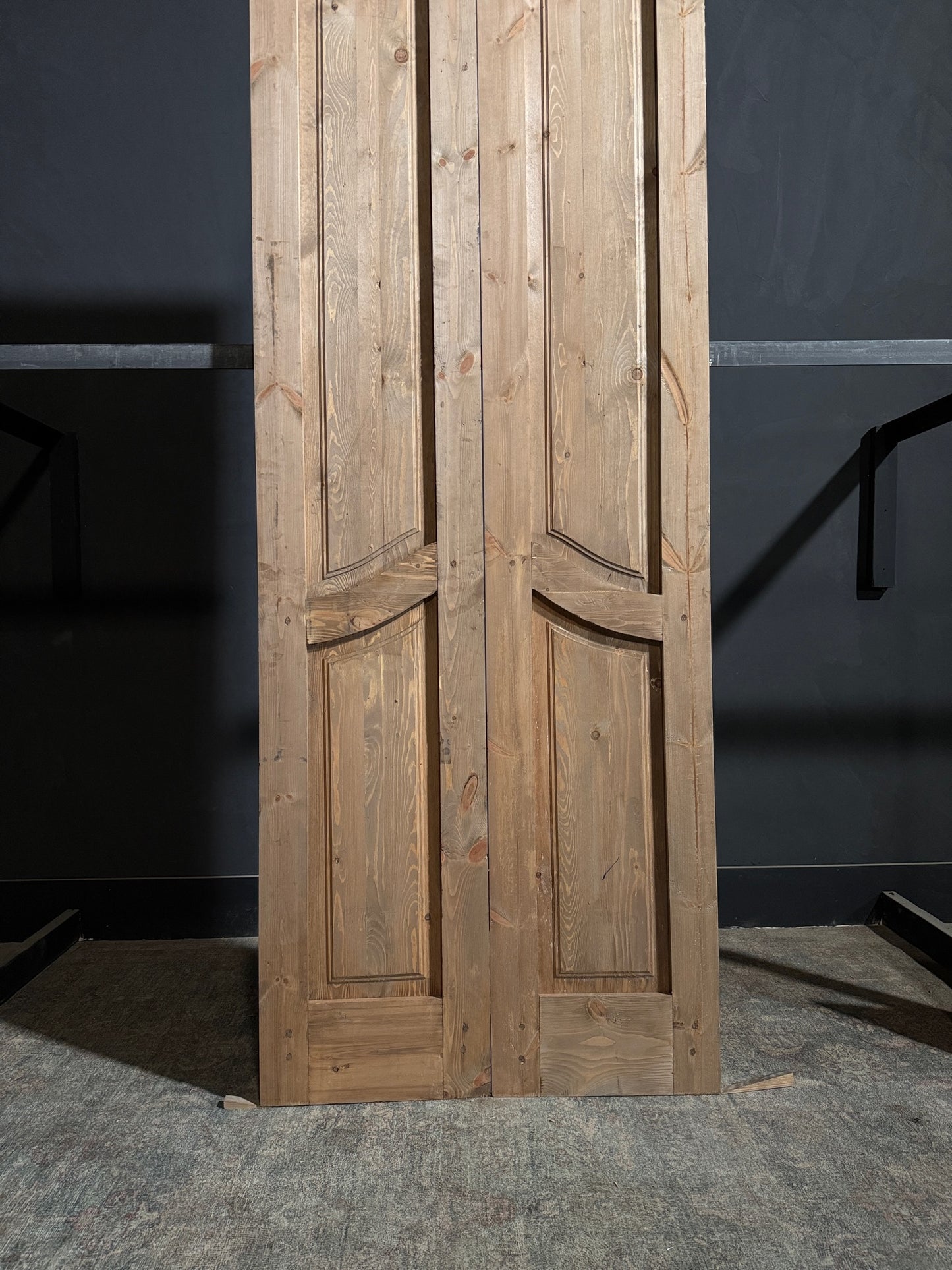 Handcrafted 2 Panel Carved Solid French Doors - 36x96 - N216