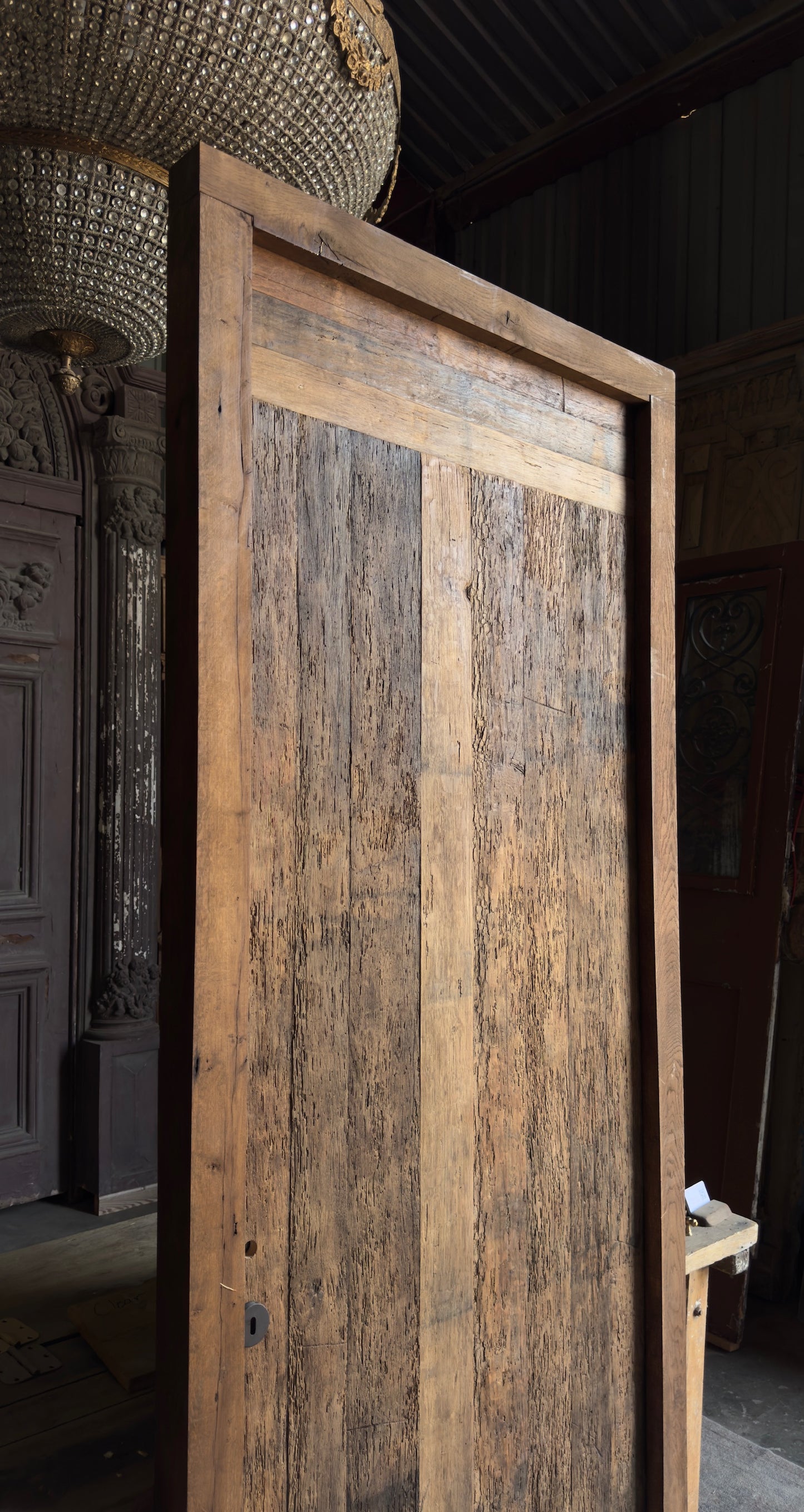 French Oak Plank Single Door - 34.5x93.5 - L443