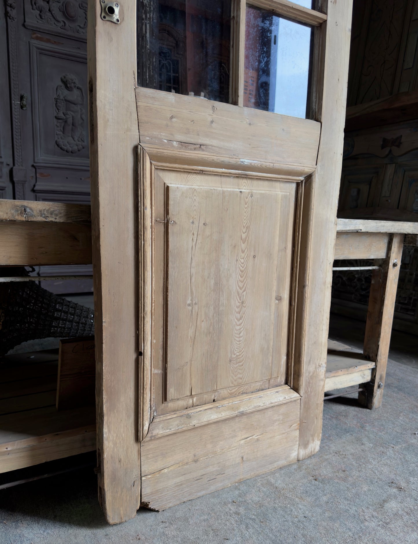 10 Lite Antique Glass Single Door - 29.5x99 K122
