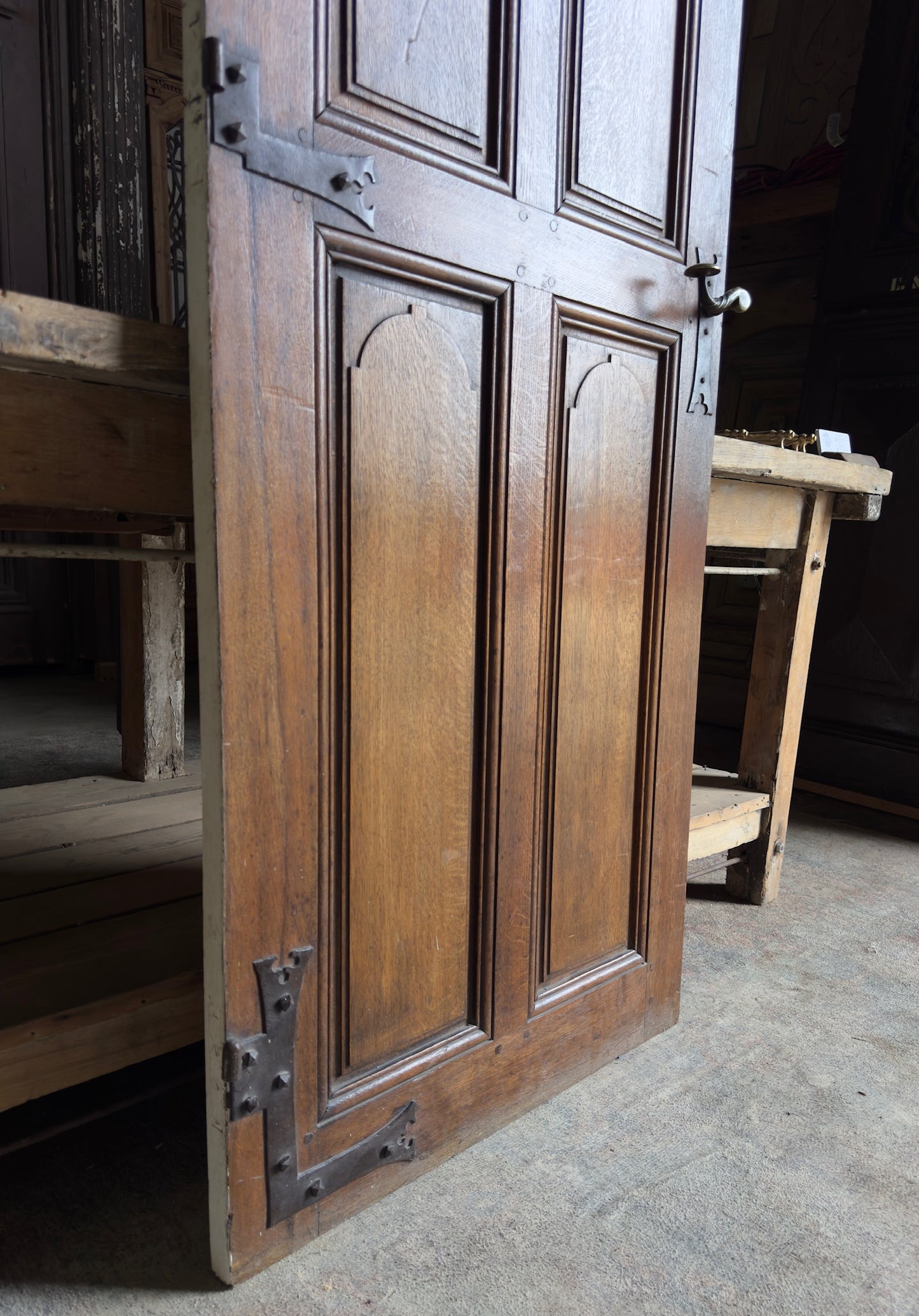 French Provincial 4-Panel Antique Single Door - 27.5x71.75 - L254