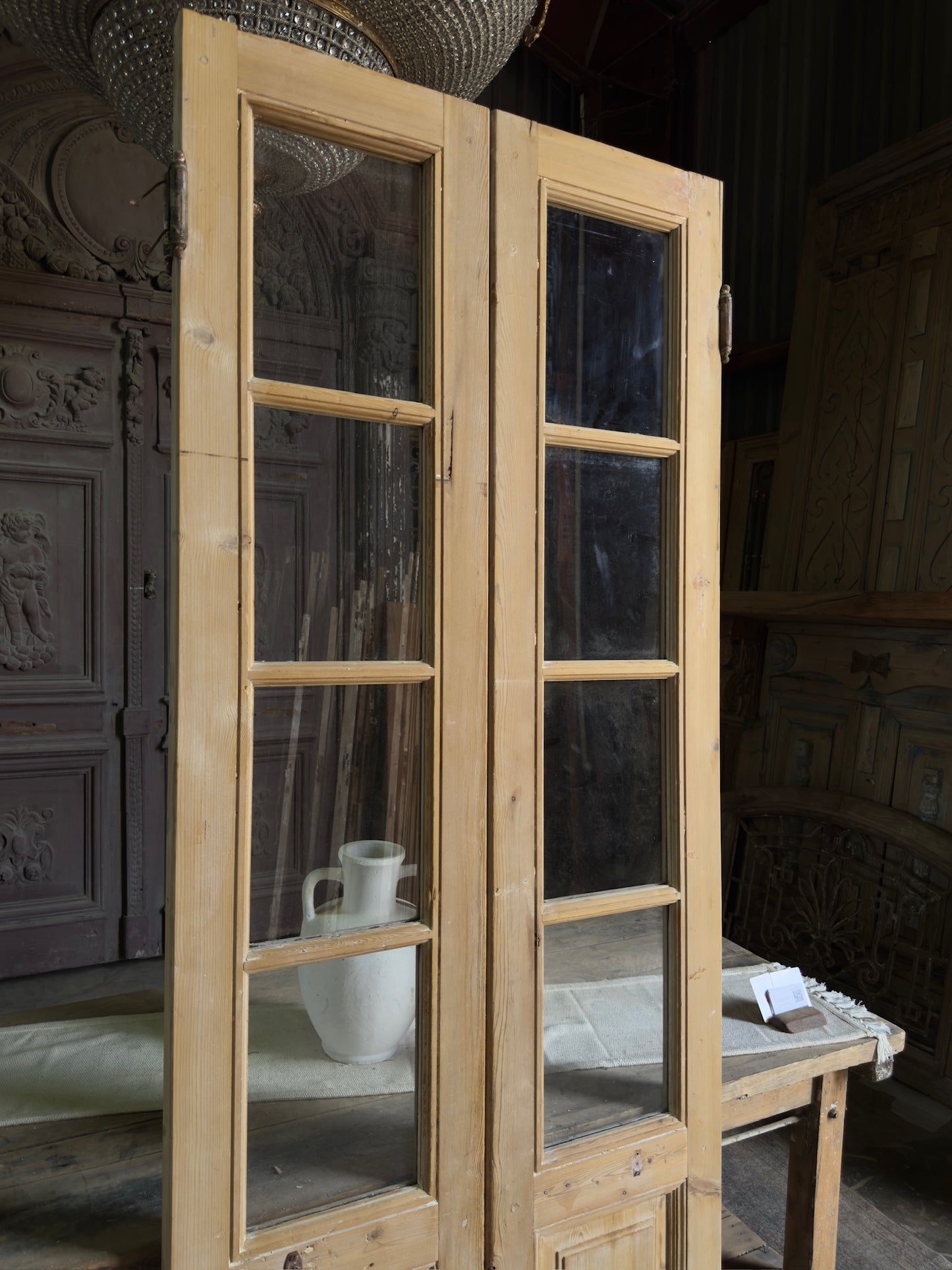 Antique 4 Light French Doors - 35.5x92.5 J520