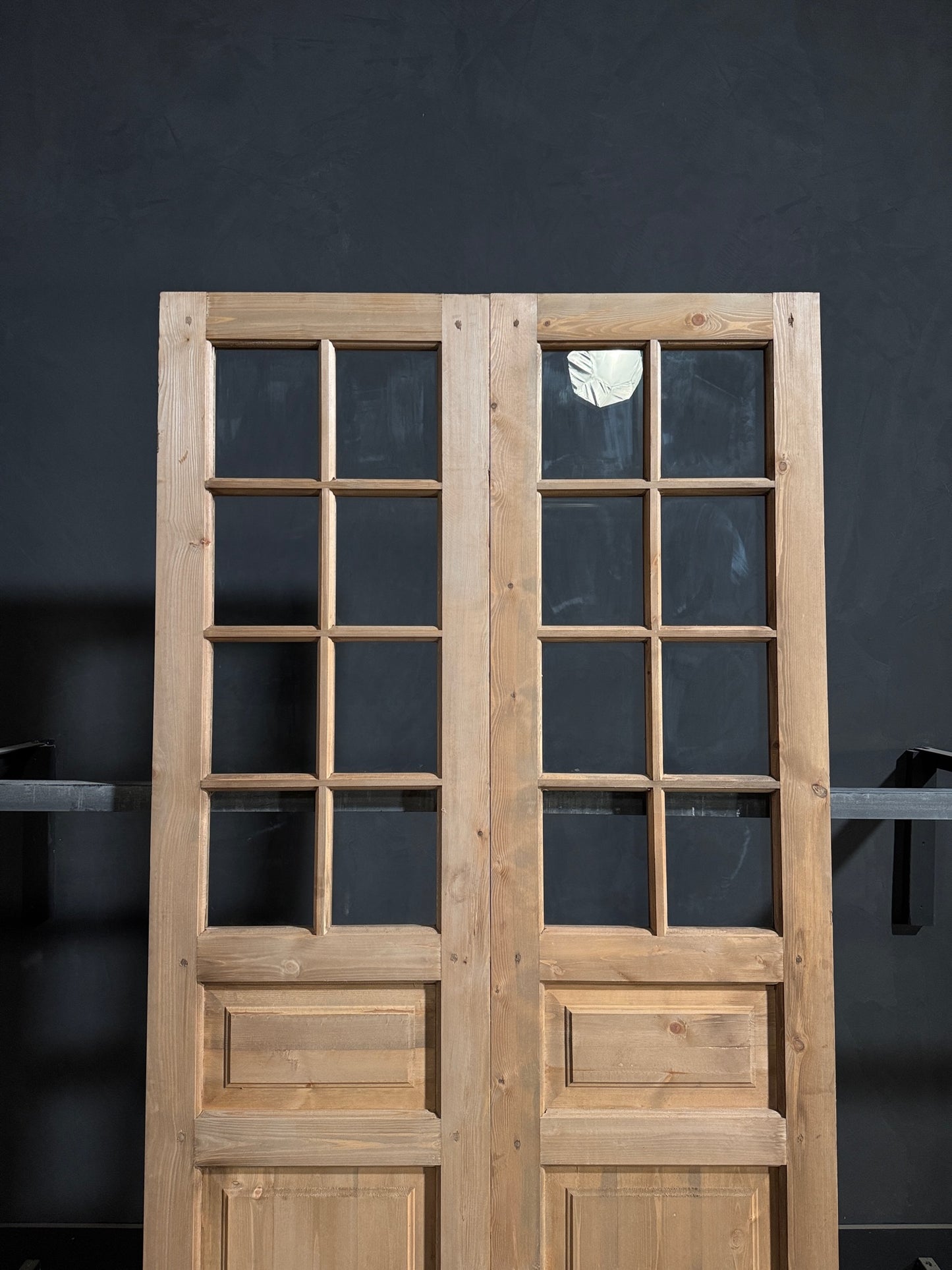 Handcrafted 8 Lite Glass French Doors - 48x96 N208