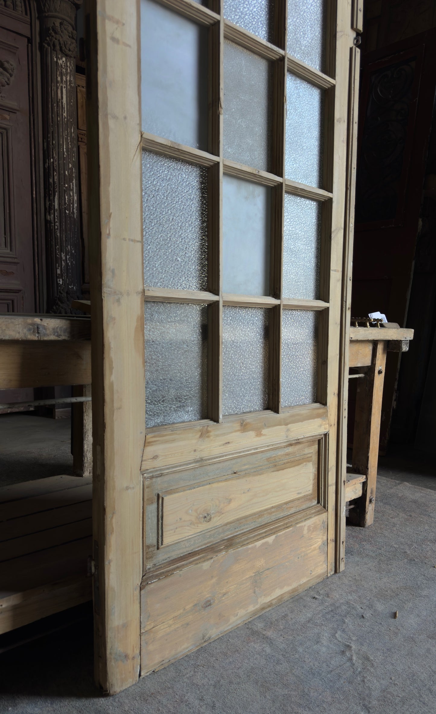 18 Lite Antique Glass Single Door - 33.5x99 - L472