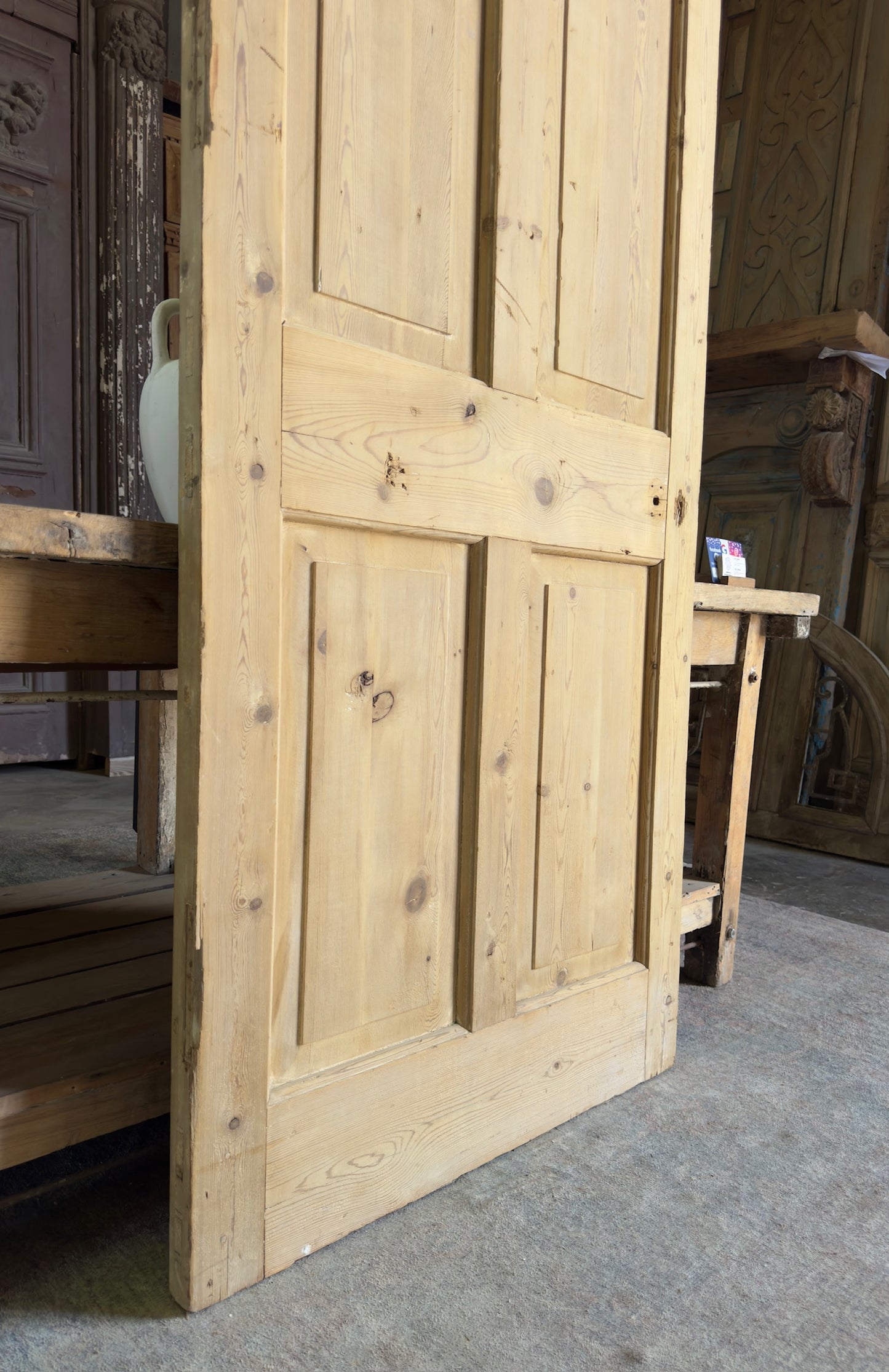 4 Panel Single Solid Antique Door - 34.25x93 K205