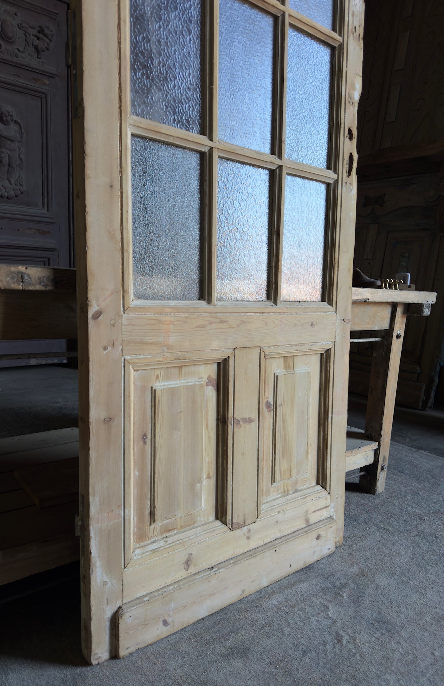 Antique 12 Lite Glass Single Door - 32x87 - L113